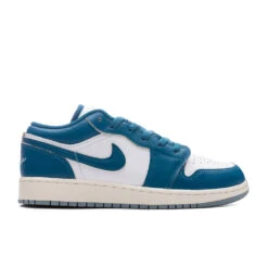 Air Jordan 1 Low SE (GS) - White/Industrial Blue/Blue Grey