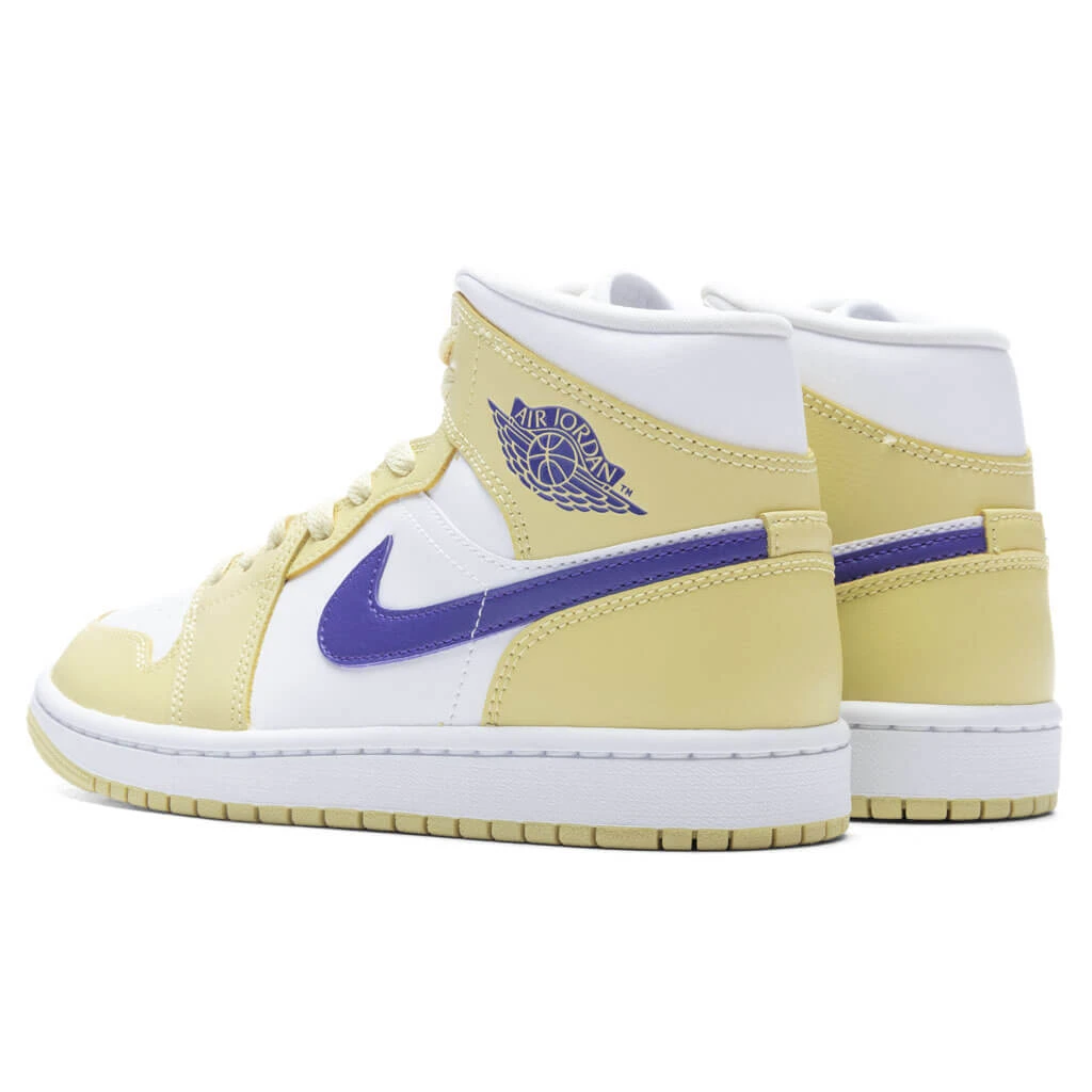 Women's Air Jordan 1 Mid - Lemon Wash/Lapis/White 3 Women's Air Jordan 1 Mid - Lemon Wash/Lapis/White - Image 3