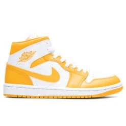 Women's Air Jordan 1 Mid 'University Gold' - White/University Gold/White