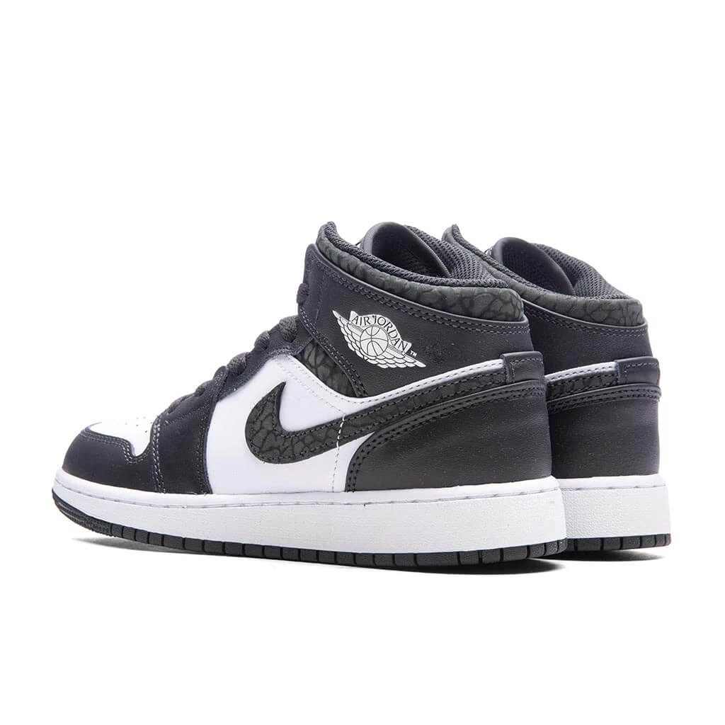 Air Jordan 1 Mid (GS) - Off Noir/Black/White 3 Air Jordan 1 Mid (GS) - Off Noir/Black/White - Image 3