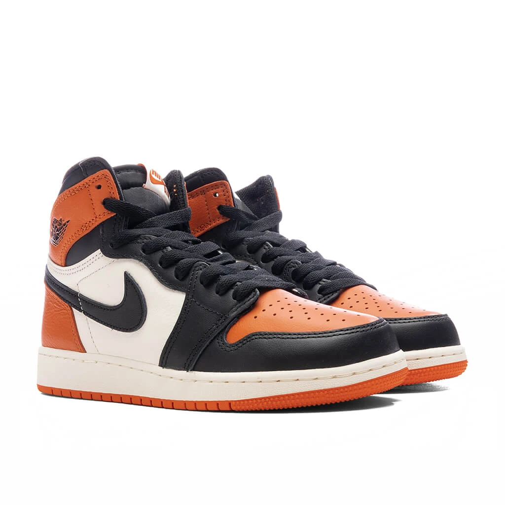 Air Jordan 1 Retro High OG 'Shattered Backboard' (GS) - Black/Sail/Starfish 2 Air Jordan 1 Retro High OG 'Shattered Backboard' (GS) - Black/Sail/Starfish - Image 2