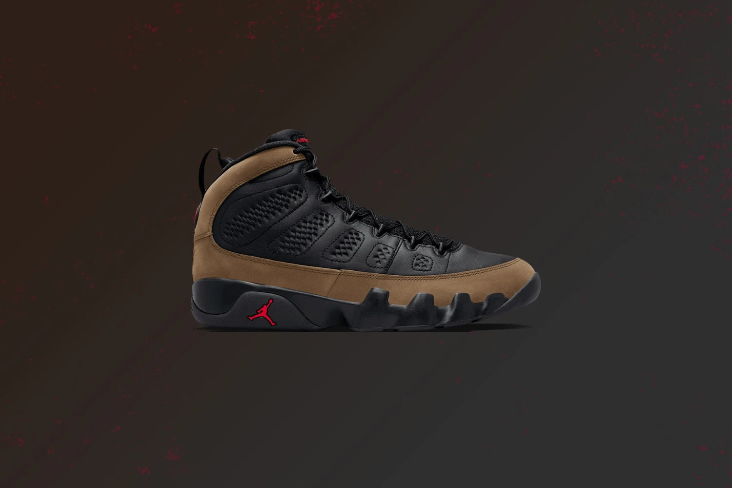 Air Jordan 9 Retro - Black/True Red/Light Olive 2 Air Jordan 9 Retro - Black/True Red/Light Olive - Image 2
