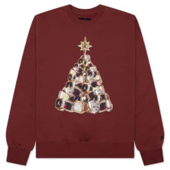 Jordan Brooklyn Fleece Holiday Crewneck - Redstone/Black