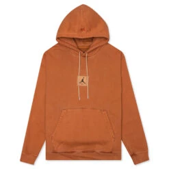 Jordan Flight Heritage Washed Fleece Pullover Hoodie - Dark Russet