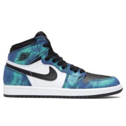 Air Jordan 1 High OG (PS) "Tie-Dye" - White/Black/Aurora Green