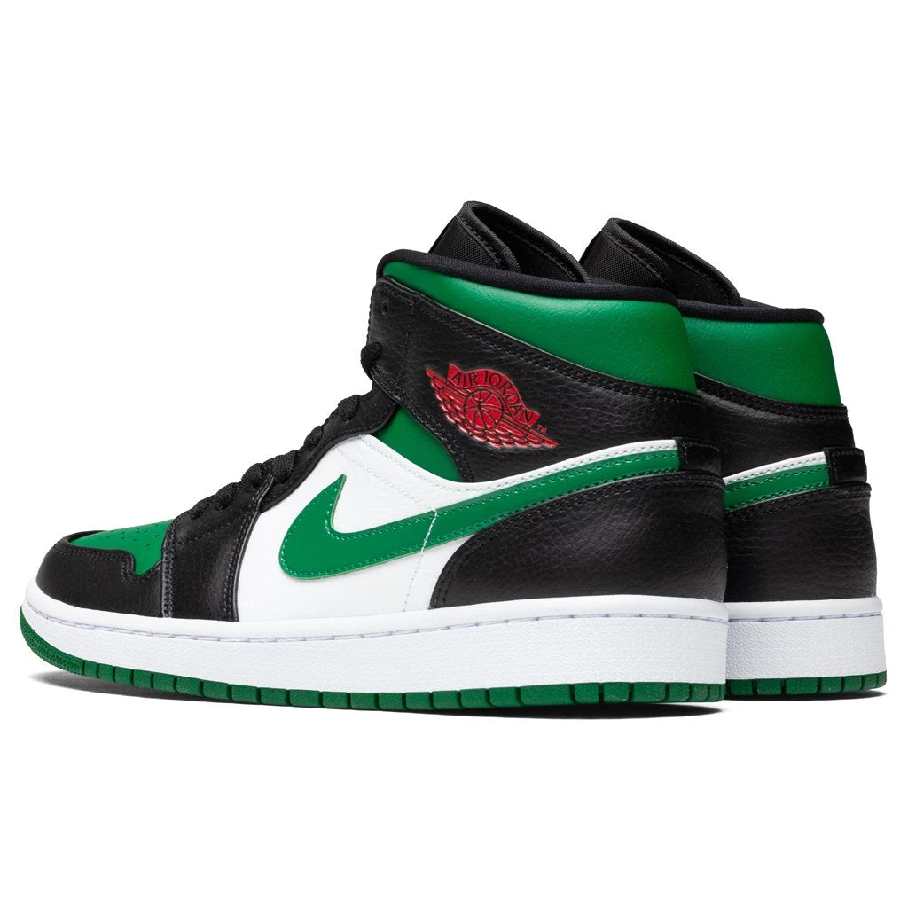 Air Jordan 1 Mid - Black/Pine Green/White/Gym Red 3 Air Jordan 1 Mid - Black/Pine Green/White/Gym Red - Image 3
