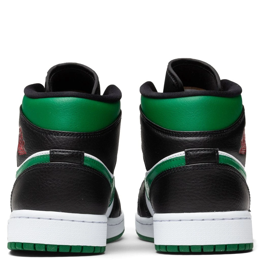 Air Jordan 1 Mid - Black/Pine Green/White/Gym Red 4 Air Jordan 1 Mid - Black/Pine Green/White/Gym Red - Image 4
