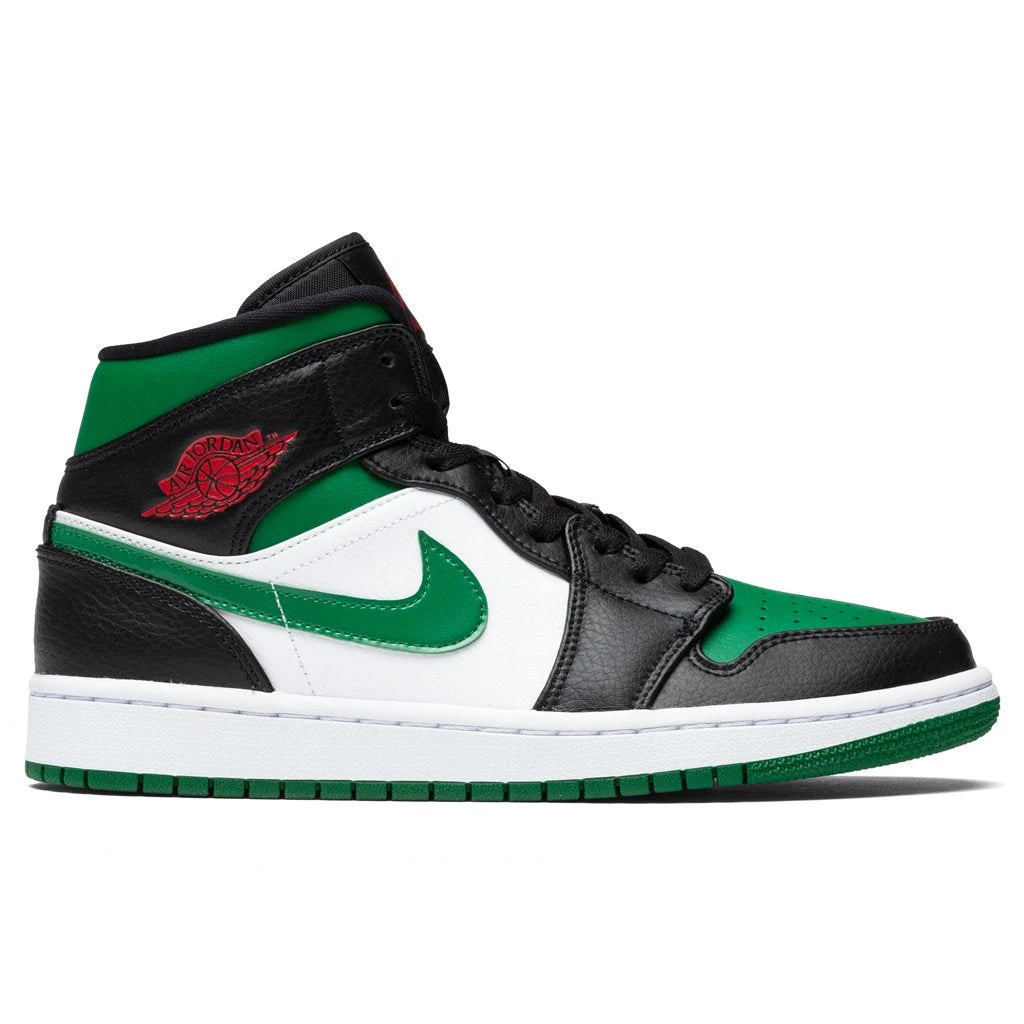 Air Jordan 1 Mid - Black/Pine Green/White/Gym Red 1 Air Jordan 1 Mid - Black/Pine Green/White/Gym Red