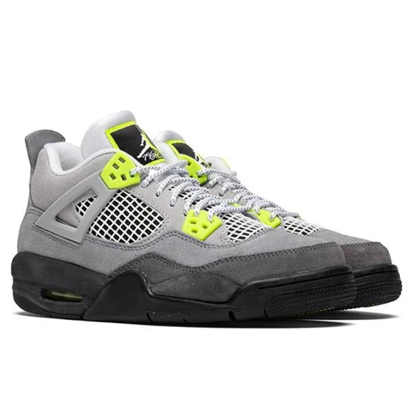 Air Jordan 4 Retro "Neon" (GS) - Cool Grey/Volt/Wolf Grey/Anthracite 2 Air Jordan 4 Retro "Neon" (GS) - Cool Grey/Volt/Wolf Grey/Anthracite - Image 2