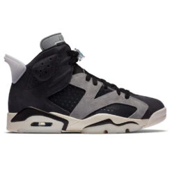 Women's Air Jordan 6 Retro "Light Smoke" - Black/Chrome